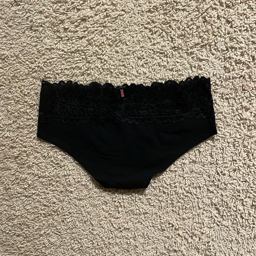 NWT PINK Victoria’s Secret Black Lace Extra Low Rise Hipster Panty - Picture 2 of 12